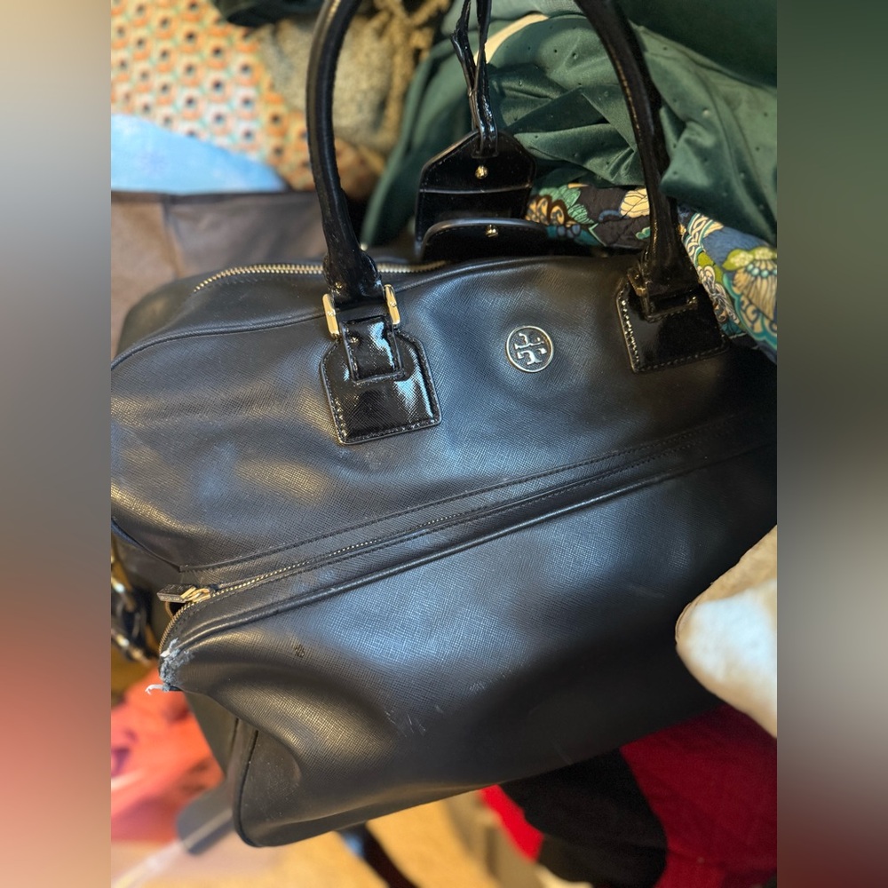 Tory Burch Black Leather Travel Bag - Picture 11 of 11